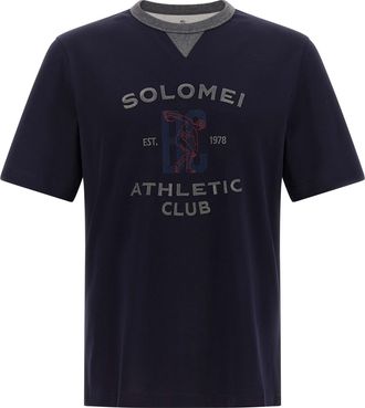 Brunello Cucinelli Blue Cotton Mens T-Shirt