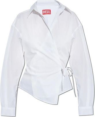 Diesel Overhemden, Dames, Wit, S, Katoen, C-Delphi Shirt