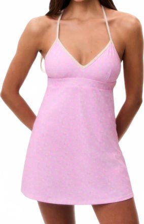 LoveShackFancy Lashinda Mini Dress In Polaroid Rose