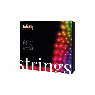 Twinkly Strings - Aplicaci&oacute;n Controlada Led String Light Con 600 Leds Rgb. 48 Metros. Cable Negro. Interior Y Exterior - Twinkly