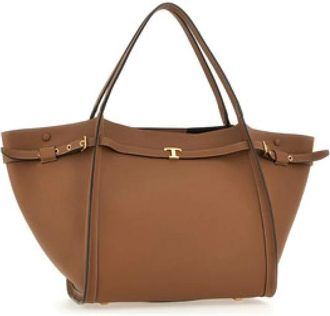 Tod's Tassen, Dames, Bruin, ONE Size, Leer, Medium Leren Shopper