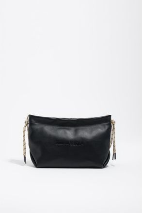 Bimba & Lola Medium Leather Shoulder Bag in Black at Nordstrom