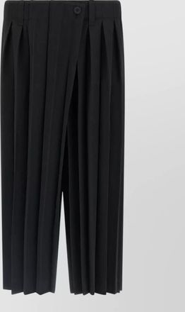 Homme Pliss&eacute; Issey Miyake edge ensemble trousers pleats buttons belt loops