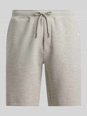 Polo Ralph Lauren Regular Fit Sweatshorts aus Baumwoll-Mix mit Logo-Stitching in Anthrazit Melange, Gr&ouml;&szlig;e XXL