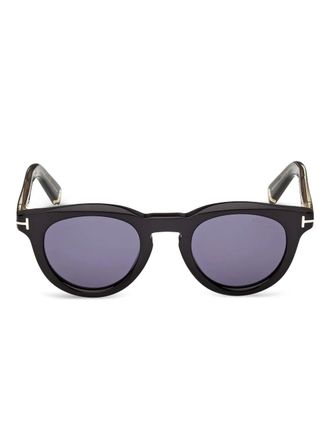 Tom Ford Eyewear round-frame sunglasses - men - Acetate - 47 - Black