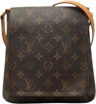 Louis Vuitton Pre-owned Cross Body Bags, female, Brown, Size: ONE SIZE Pre-owned Musette Salsa Long Monogram Shoulder Bag