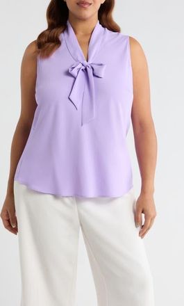 Kasper Sleeveless Tie Front Top in Lavender Mist at Nordstrom, Size 1 X