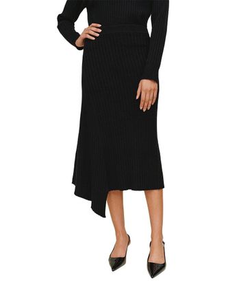 Bella Dahl Asymmetric Hem Wool-Blend Skirt