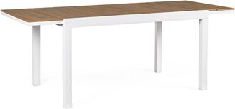 Outdoor Living Mesa de aluminio con tablero Polywood 140-200X90 Blanco