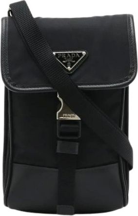 Prada Borsa a tracolla Pre-owned in nylon per smartphone - - Pre-owned - Donna - Nero - ONE SIZE