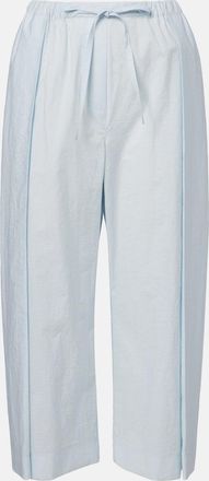 Loewe Paulas Ibiza cotton-blend poplin wide-leg pants