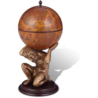 vidaXL Vidaxl - Globe Bar Wine Stand Atlas Design 42x42x85 cm