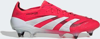 adidas adidas Performance Unisex Predator Elite Soft Ground Boots - Red - Size UK 3.5