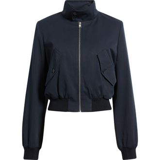 Frame Denim The Harrington Cotton Jacket in Navy at Nordstrom, Size X-Small