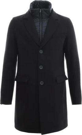 Herno Blauwe Jas met Afneembare Bib - Heren - Mantel - Blauw - 2XL - Jassen