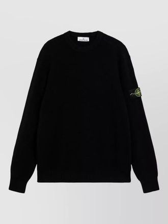 Stone Island knit sweater ribbed cuffs straight hem