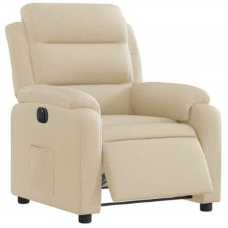 vidaXL Vidaxl - Sill&oacute;n Reclinable El&eacute;ctrico De Tela Crema