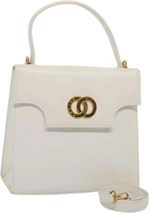 Celine Pre-owned Vintage Schoudertas - Dames - Vintage Handtas - Wit - ONE Size - Leer - Vintage