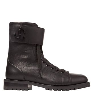 Jimmy Choo London Ceirus Nappa Leather Combat Boots, Brand Size 34.5 ( US Size 4.5 )