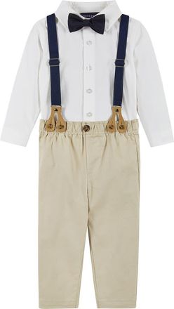 Andy & Evan Button-Up Shirt, Suspenders, Pants & Bow Tie Set in Wha at Nordstrom, Size 12-18M