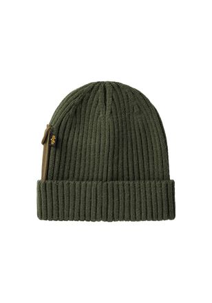 Alpha Industries Skim&uuml;tze ALPHA INDUSTRIES Utility Beanie, Damen, Gr. onesize, gr&uuml;n (schwarz olive), Obermaterial: 100% Polyacryl, M&uuml;tzen Skim&uuml;tze