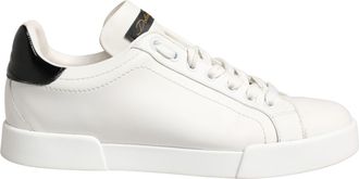 Dolce & Gabbana White Black Portofino Leather Sneakers Womens Shoes (Pre-Owned)