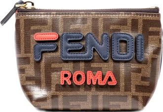 Fendi x Fila Pouch con logo - Marrone
