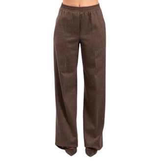 Max Mara Broeken, Dames, Bruin, M, Wol, Pantalone Weekend