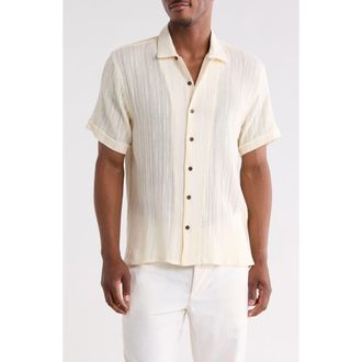 Raga Man Badram Short Sleeve Button-Up Shirt in Eggshell at Nordstrom Rack, Size Xx-Large