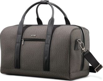 Hartmann Herringbone Deluxe Weekend Duffel Bag in Black Herringbone at Nordstrom