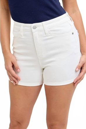 Judy Blue High Waisted Slim Short In White