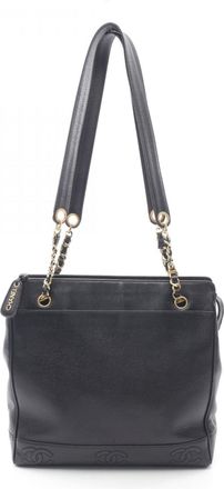 Chanel Black Leather Tote Bag (Pre-Owned)