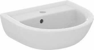 Ideal Lavabo Eurovit 1 Orificio Para Grifer&iacute;a, Con Rebosadero, 450 X 350 X 15 Blanco Standard