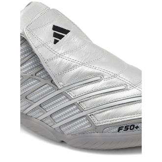 adidas Grid-Paneled Leather Sneakers - Silver