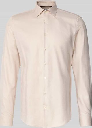 Jake*s Slim Fit Business-Hemd aus reiner Baumwolle in Sand, Größe 37/38