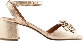 Maison Toufet Sandale Lucile - Dames - Sandalen met hakken - Geel - 36 EU - Leer - Schoenen