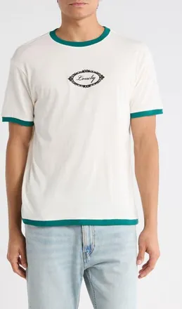 PacSun Lonely Ringer T-Shirt in Cream at Nordstrom, Size X-Large