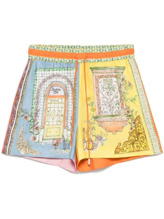 Alemais Monte shorts - women - Flax - 6 - Orange