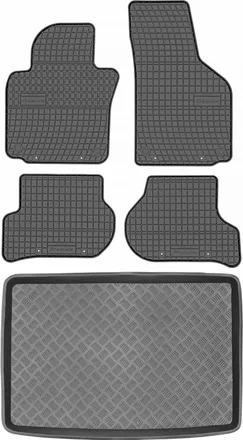 OEM Juego De Alfombrillas De Goma Para Coche Y Alfombrilla Para Maletero Del Skoda Yeti Crossover (2009-2017)