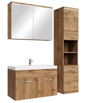 Badplaats Badplaats - Mobile Da Bagno Paso 80cm Rovere - Armadio Mobiletto Lavabo