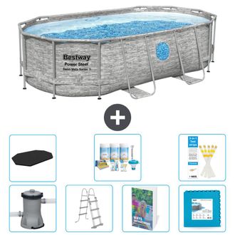 Bestway Piscina Bestway Power Steel Oval - 427x250x100 Cm - 8-piezas S536