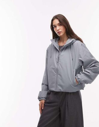 Rains 15780 Lohja - Giacca corta isolante impermeabile con cappuccio azzurra-Blu