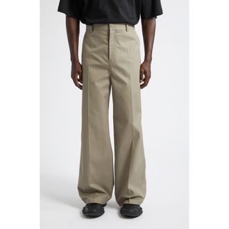 Balenciaga Oversize Cotton Twill Chinos in Beige at Nordstrom, Size 48