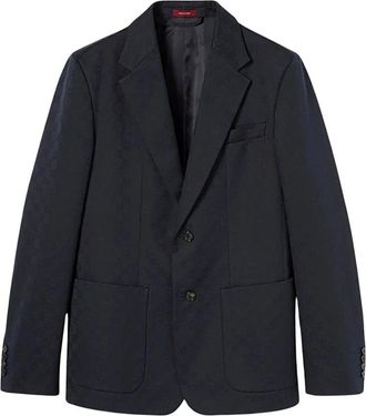 Gucci Fo Marcello Jacket - Heren - Blazers - Blauw - S - Wol - Jassen