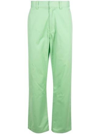 SUPREME straight-leg cotton trousers - Green