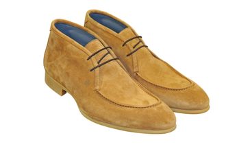 Scarpe di Bianco Mens Ischia Chukka Boot In Velour Brown
