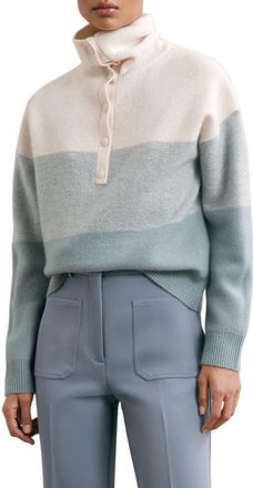 Reiss Flora Wool & Cashmere Sweater in Cream/Blue at Nordstrom, Size X-Large