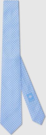Gucci GG Silk Jacquard Tie, Blue, Silk