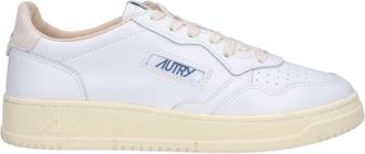Autry Medaglia Basso Uomo Bj04 Pelle/Camoscio/Logo Bianco/Bianco Neve