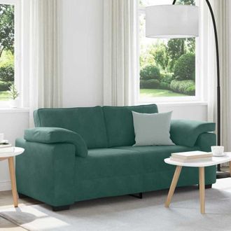 vidaXL vidaXL Divano Divanetto Verde Scuro 140 cm in Velluto